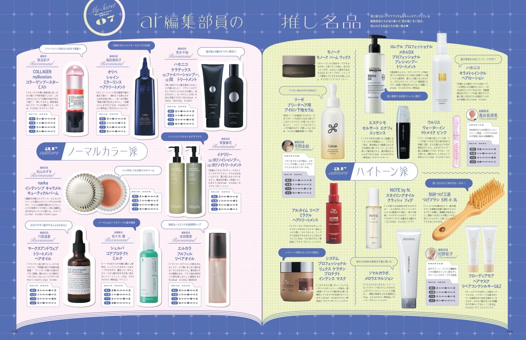 「知る人ぞ知る名品をネホハホ♡〉ホントはバレたくない神ヘアケア」ar編集部の推し名品